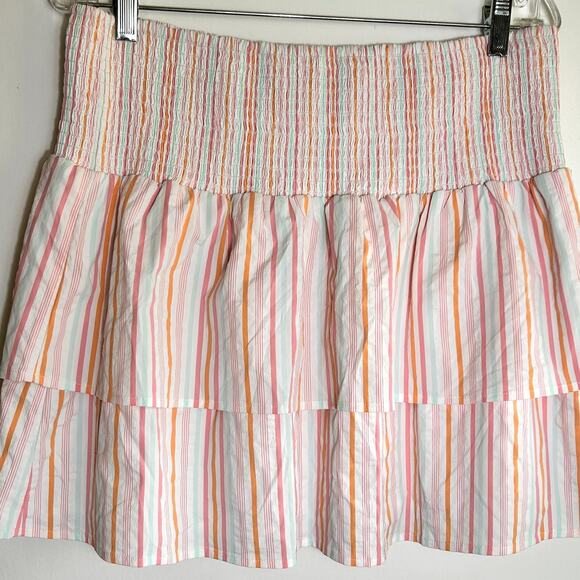 Vineyard vines Harbor pastel Ruffled Smocked puff Skirt Size L - Picture 3 of 9